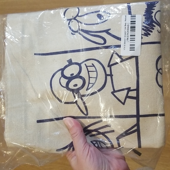 YTV Stickin' Around Tote Bag Natural NWT - Picture 5 of 8